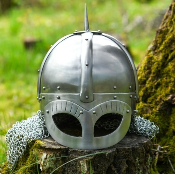 Preview: Wikinger-Brillenhelm Gjermundbu-Stil -  2 mm Stahl