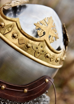 Preview: Helm von Robert Bruce - Mittelalterliche Beckenhaube - 1,6 mm Stahl