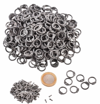 1 kg - ARR - lose runde Ringe zum Vernieten, ID 8 mm, Aluminiumdraht