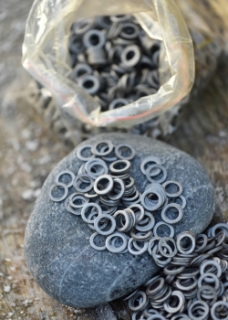 Preview: 2 kg Paket - FRM/FWM - lose flache Kettenringe - gestanzt - ID8mm