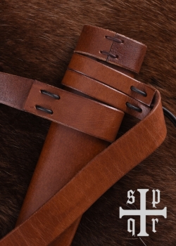 Preview: Mittelalterliche Schwertscheide aus Leder  - mit Gürtel