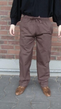Mittelalter-Hose mit Gummizug "Veit" - dunkelbraun  -  L