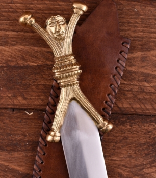 Preview: Keltischer Dolch mit Griff und Knauf in menschlicher Form