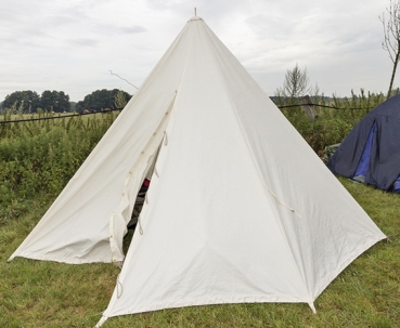 Einmastzelt Ø 3,50 Meter  - natur - komplett