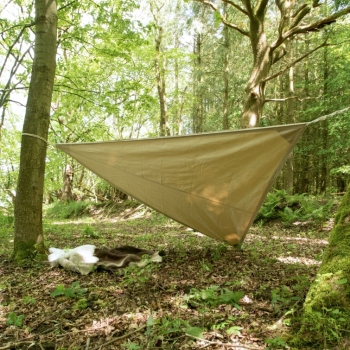 Preview: Dreieck-Sonnensegel mit Schlaufen, 250g/m²