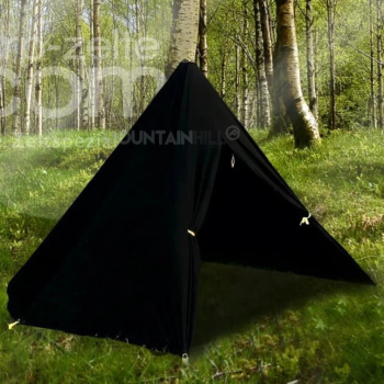 Einmastzelt Ø 3,50 Meter  - schwarz