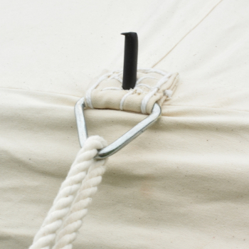 Preview: Ritterzelt Herold, 6 x 6 m - natur - komplett