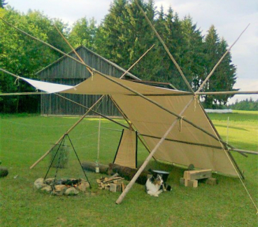 Preview: Lagerplane 5 m x 4 m - natur