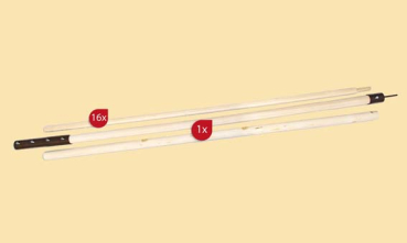 Preview: Holzstangen-Paket für Baldachin 6 x 6 m 