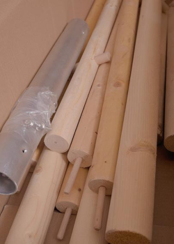 Preview: Holzstangen-Paket für Ritterzelt Herwald, 5 m