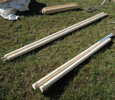 Stangenpaket für eine Trapperlodge 4 m x 4 m