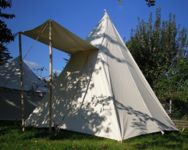 Preview: Cowboyzelt, Pyramidenzelt ca. 3,00 m x 3,00 m - extra schwer - natur