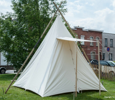 Preview: Cowboyzelt, Pyramidenzelt ca. 3,00 m x 3,00 m - extra schwer - natur