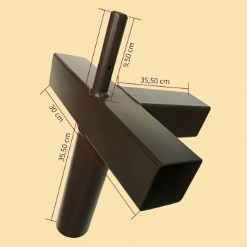 Preview: T-Stück mit Dorn  - Abgang - Ø 5,5 cm - 5,4 cm x 5,4 cm