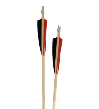 Fertigpfeil 32 Zoll -11/32- schwarz/rot/rot  - ab 3 Stück