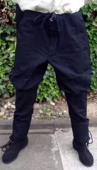 Preview: Wikingerhose mit Beinschnürung "Magnus"   - schwarz