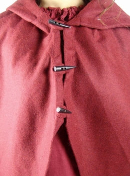 Preview: Umhang mit langen Knöpfen "Marie" - rot