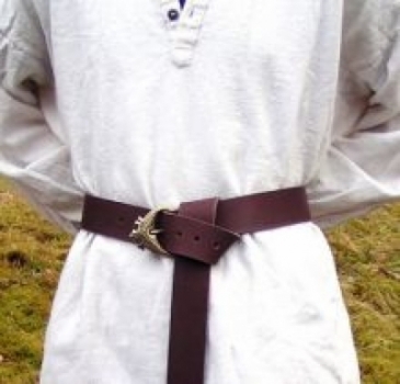 Preview: Hochmittelalter-Gürtel aus Leder - 4,5 cm