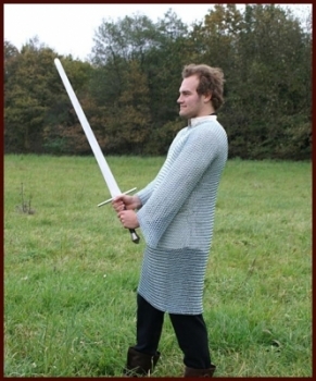 Preview: Kettenhemd, unvernietet, 9mm ID, verzinkt  Größe XL