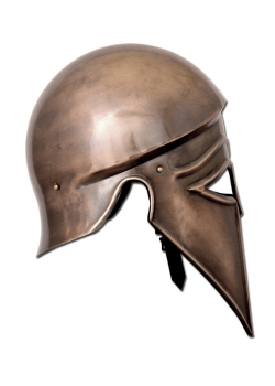 Italo-Korintherhelm, Stahl in Antikfinish