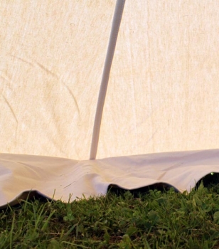 Preview: Ritterzelt Herold - 3 m x 3 m - natur - komplett