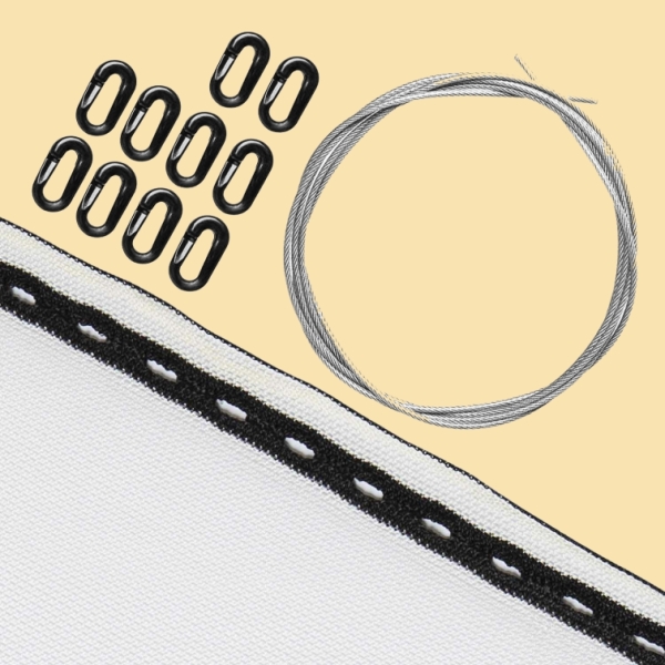 Pfeilfangnetz weiß - 2,70 Meter hoch - je Meter