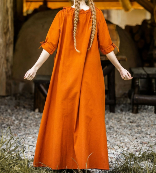 Bodenlanges Kurzarmkleid "Melisande" - rost