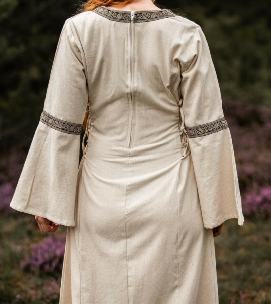 Mittelalter Baumwollkleid "Angie" - natur