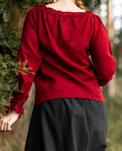 Mittelalterbluse Edith - rot