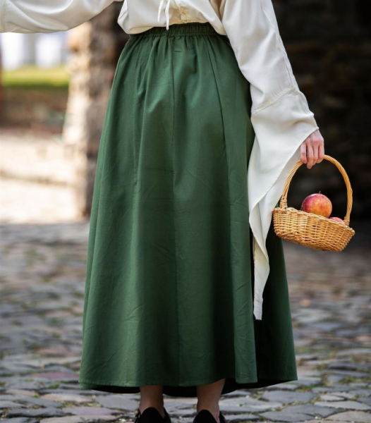 Mittelalterrock aus schwerer Baumwolle "Smilla"   - grün