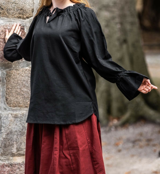 Mittelalterbluse "Morgan"  -schwarz