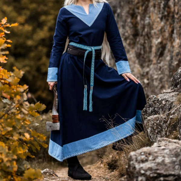 Wikinger Kleid Jorunn  -  blau