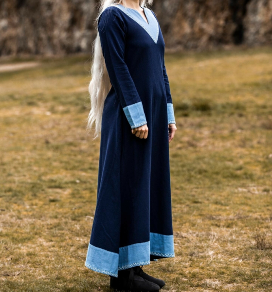 Wikinger Kleid Jorunn  -  blau