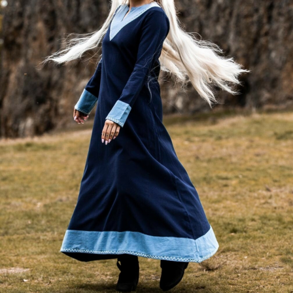 Wikinger Kleid Jorunn  -  blau