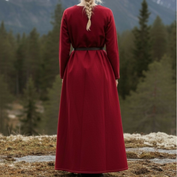 Wikinger Unterkleid Helga -  rot