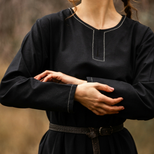 Wikinger Unterkleid Helga  -  schwarz