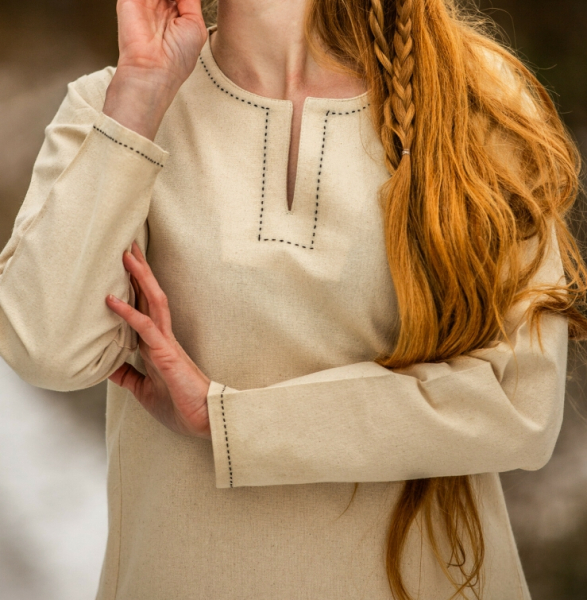 Wikinger Unterkleid Helga  -  natur