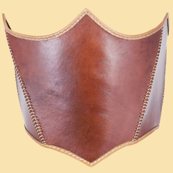 Unterbrust-Corsage aus Leder -   braun