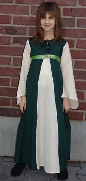 Kinderkleid Piccola Donna - grün/natur