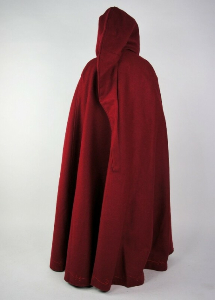 Kinderumhang mit Stickerei Wolle "Hedda" Rot