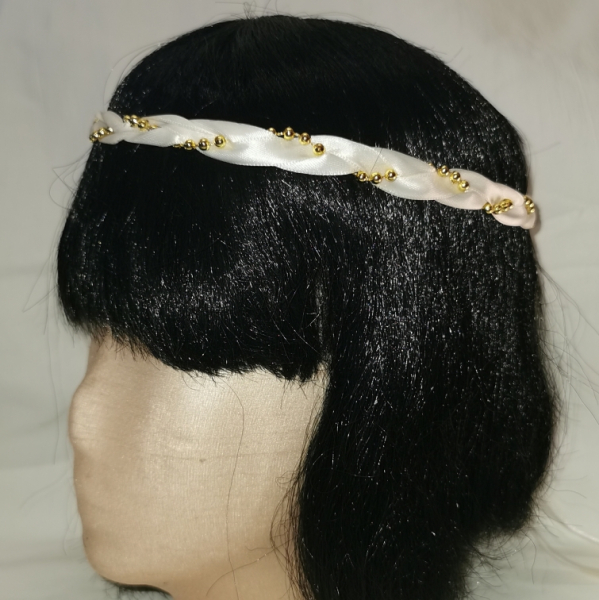 Jungfernband Elfenbein mit Gold