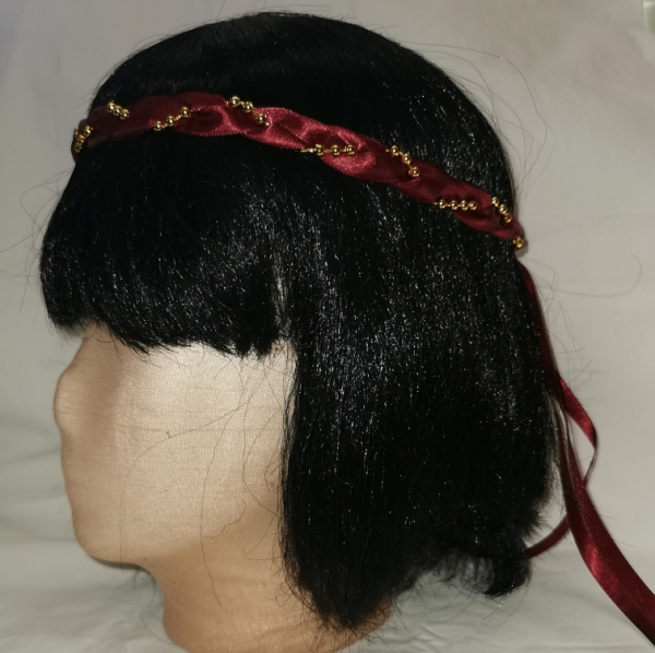 Jungfernband weinrot mit Gold