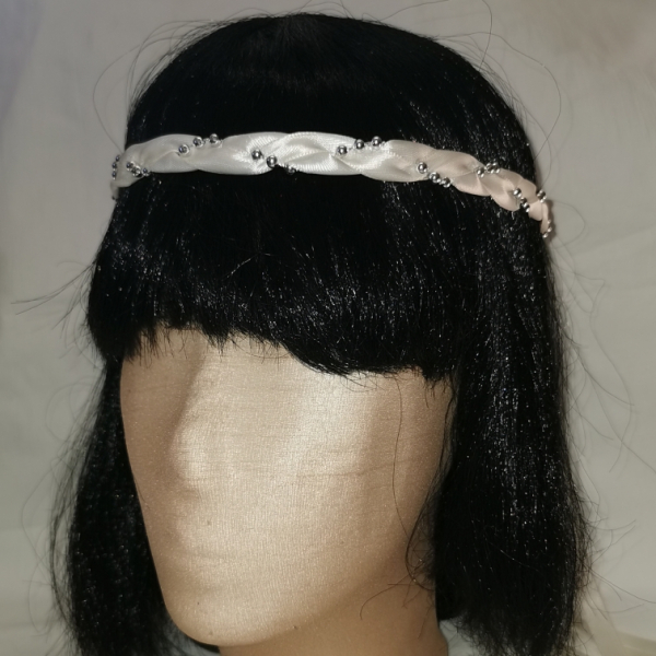 Jungfernband elfenbein mit Silber