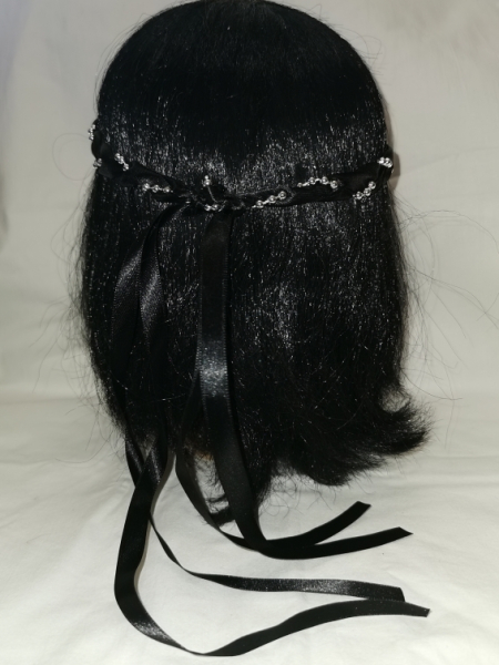 Jungfernband schwarz – Silber