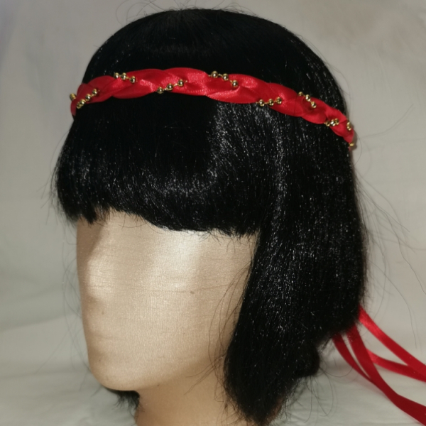 Jungfernband einfarbig – rot/gold