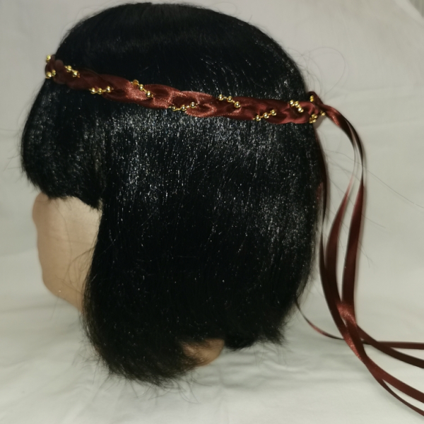 Jungfernband einfarbig – braun/gold