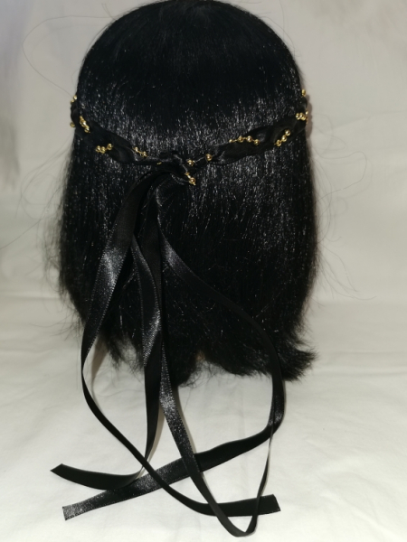 Jungfernband einfarbig – schwarz/gold