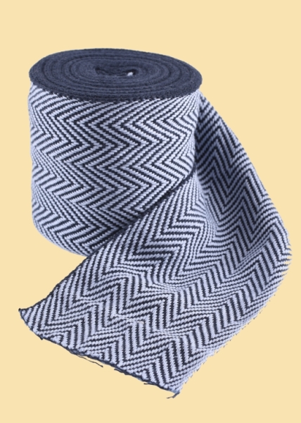 Wikinger Wadenwickel, Fischgrätband - 7 m lang, - blau