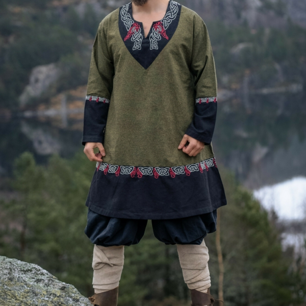 Wikinger Tunika Freydis  -  olive