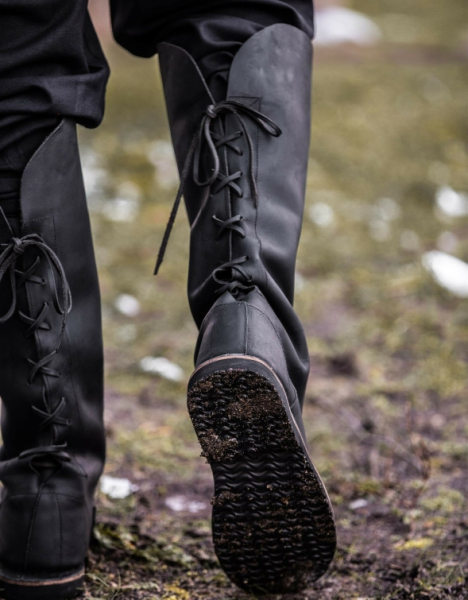 Wikingerstiefel "Tyra"  - Schwarz